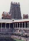 water tank and towers in minakshi temple, madurai, tamil nadu
