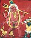 lord siva, painting in temple museum, madurai, tamil nadu